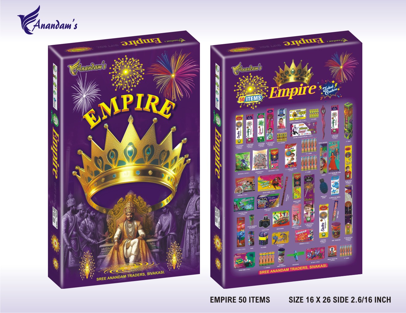 inba Crackers EMPIRE 50 Items Gift Pack